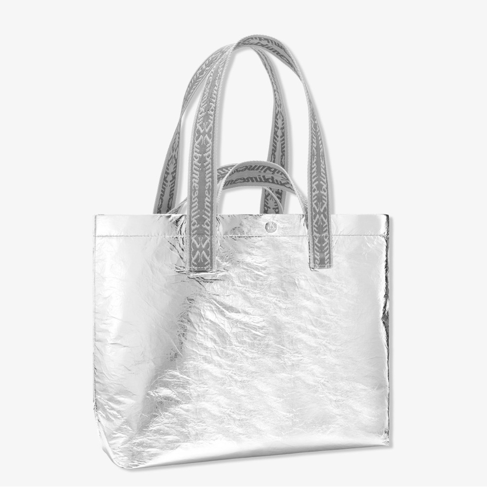 ✨Tory Burch Silver Chrome Finish Large Tote Bag Limited Edition Lightweight ✨NWT